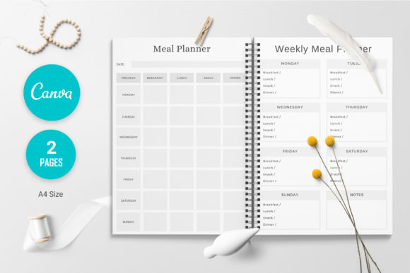 Download Canva Weekly Meal Planner Template - Template Collection