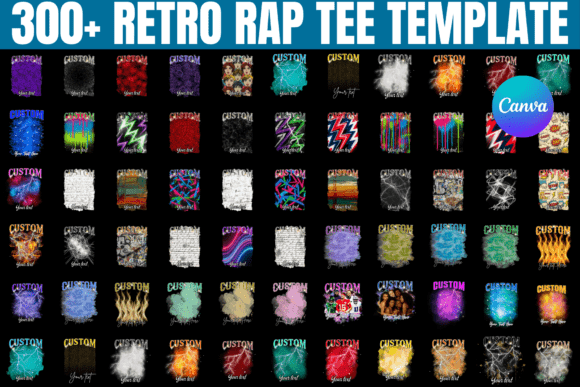 Download Retro 90s Rap Tee Canva Template - Template Collection