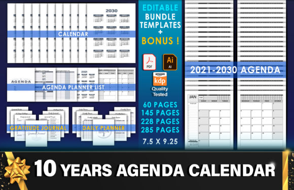 Download 10 Years KDP Interiors Template Bundle - Kdp interiors Collection