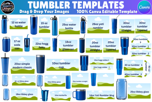 Download Tumbler Wrap Template Mega Bundle - Template Collection