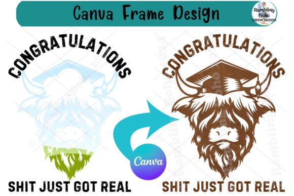 Download Congrats Got Real Canva Frame Template - Template Collection