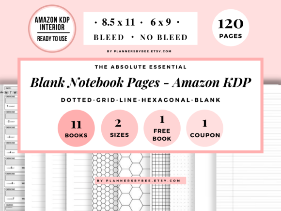 Download KDP Interior Templates 12 Books 120 Page - Template Collection