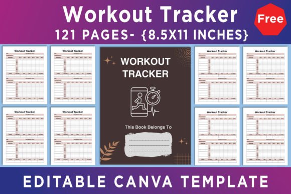 Download Workout Tracker Canva Template, - Template Collection