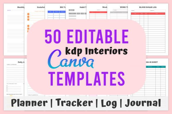Download 50 Canva Editable KDP Interior Templates - Template Collection