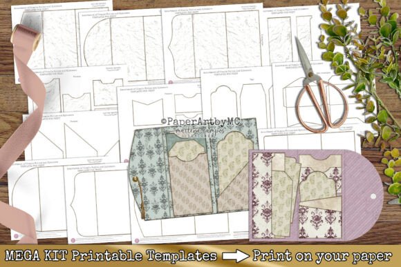 Download Junk Journal Folio Templates Mega Kit - Template Collection
