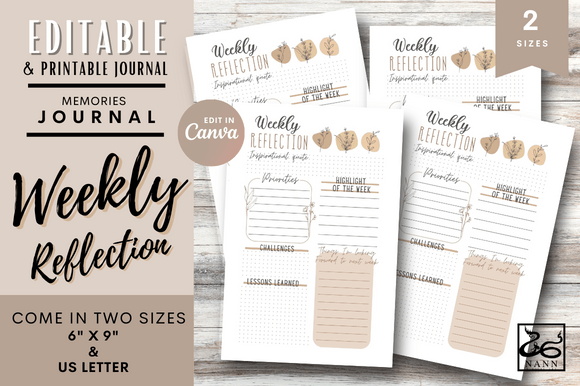 Download Weekly Reflection Journal Templates - Template Collection