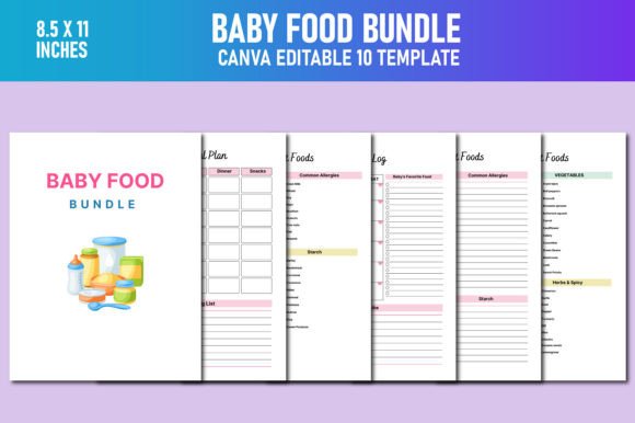 Download Baby Food Bundle Canva KDP Interiors - Kdp interiors Collection