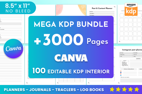 Download 100 Editable Canva Templates | KDP - Template Collection