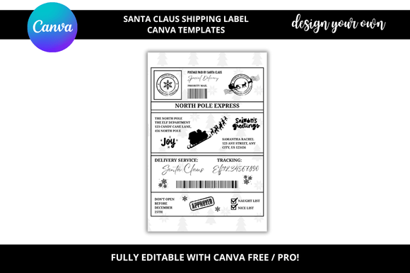 Download Christmas Shipping Labels Template - Template Collection