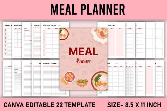 Download Editable Meal Planner Canva Template - Template Collection