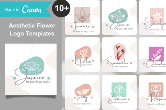Download Aesthetic Flower Logo - Canva Templates - Template Collection