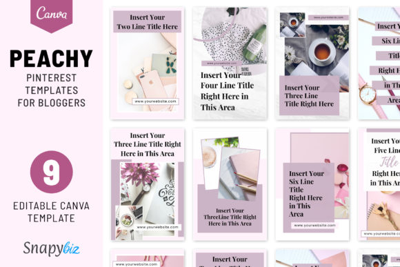 Download Peachy Pinterest Canva Template - Template Collection