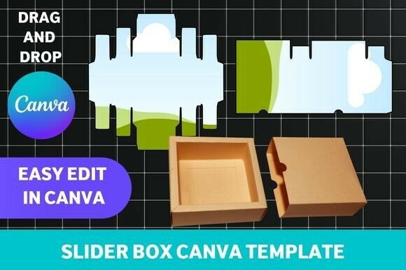 Download Slider Box with Lid Canva Template - Template Collection