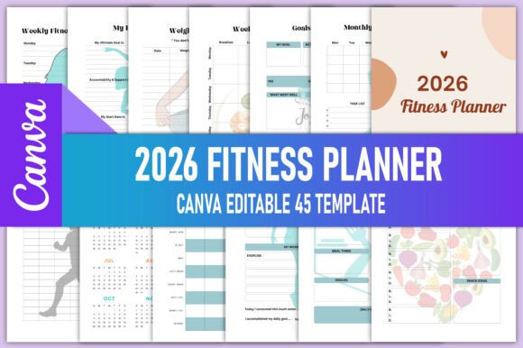 Download Editable 2026 Fitness Planner - Fitness Collection