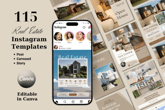 Download Real Estate Instagram Templates Canva Bu - Template Collection