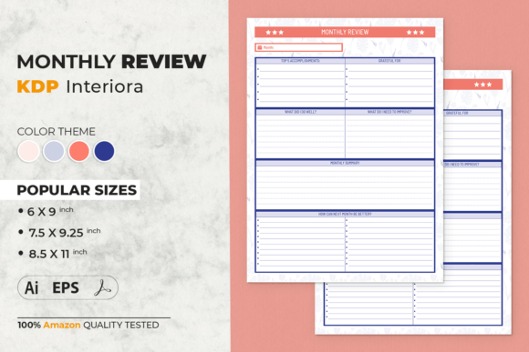 Download Monthly Review | KDP Interior Template - Template Collection