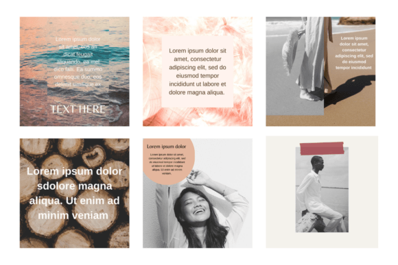 Download Boho Minimal Instagram Templates CANVA - Template Collection