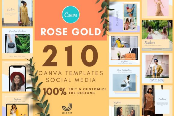 Download Canva Template Instagram Rose Gold - Template Collection