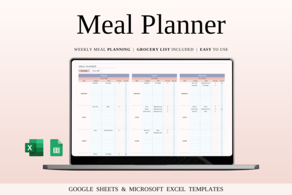 Download Meal Planner Template for Google Sheets - Template Collection