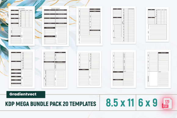 Download KDP Interior Template Bundle Vol 13 - Template Collection
