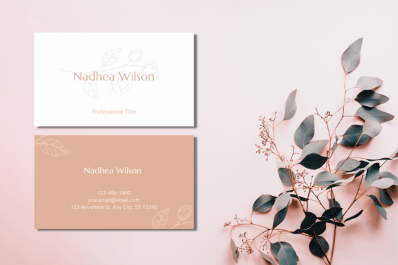 Download White Pink Business Card Template - Template Collection