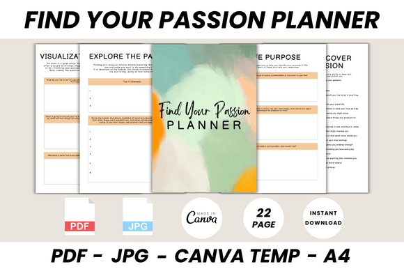 Download Find Your Passion Planner Canva Template - Template Collection