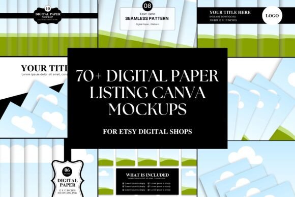 Download Etsy Digital Paper Mockup Canva Template - Template Collection
