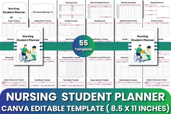 Download Nursing Student Planner Canva Templates - Template Collection