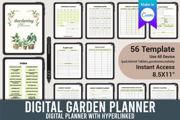 Download Digital Garden Planner Canva Template - Template Collection