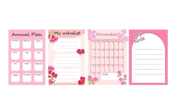 Download Journal Templates Peach Blossom Page - Template Collection