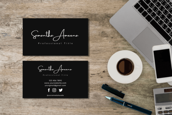 Download Black Business Card Template - Template Collection