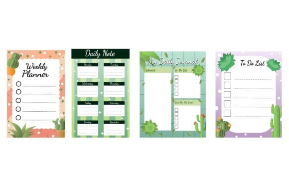 Download Journal Templates Cactus Succulents Page - Template Collection