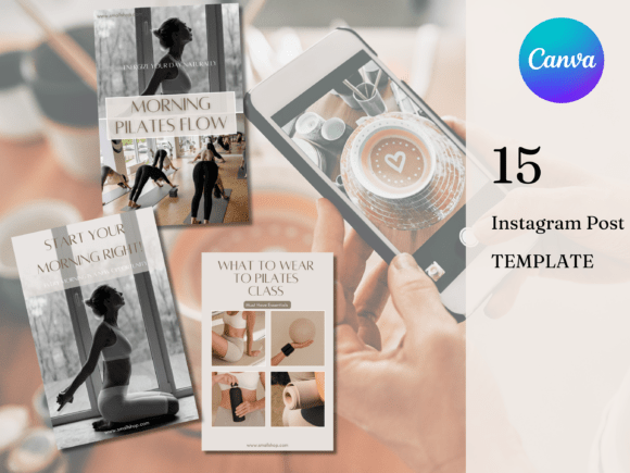 Download Pilates Studio Instagram Post Templates - Template Collection