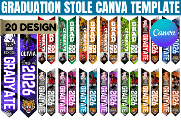 Download Graduation Stole Canva Editable Template - Template Collection