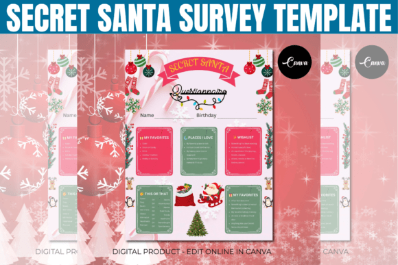Download Editable Secret Santa Survey Template - Template Collection