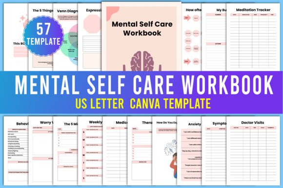 Download Mental Self Care Workbook Canva Template - Template Collection