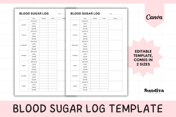 Download Editable Blood Sugar Log Template 1 - Template Collection