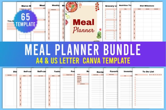 Download Meal Planner Bundile Canva Templates - Template Collection