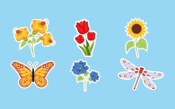 Download Journal Templates Spring Flowers Sticker - Template Collection
