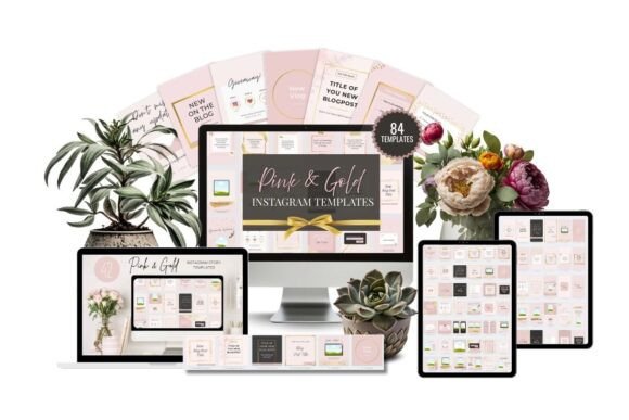 Download Pink Instagram Post &amp; Story Templates - Template Collection