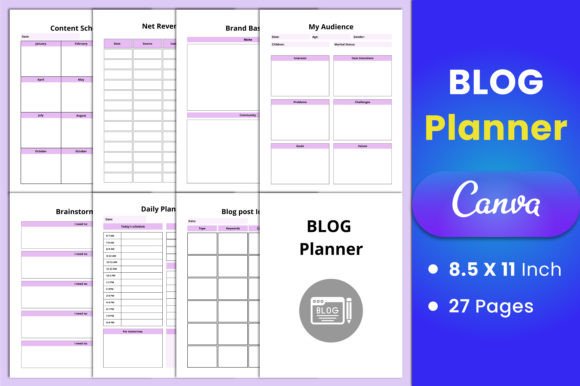 Download Blog Planner Canva Template - Template Collection