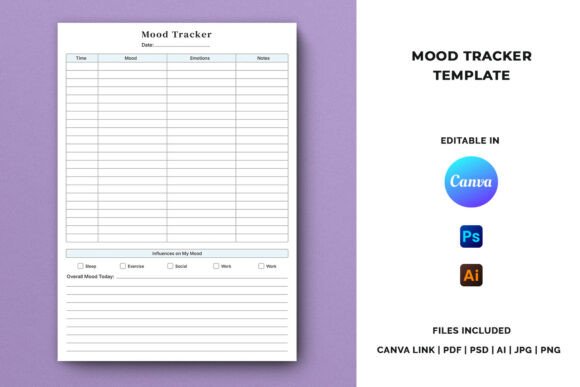 Download Mood Tracker Template - KDP Interior - Template Collection