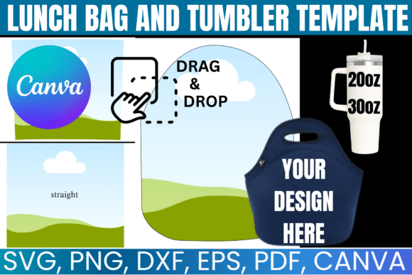 Download Lunch Bag and 20oz, 30oz Canva Template - Template Collection