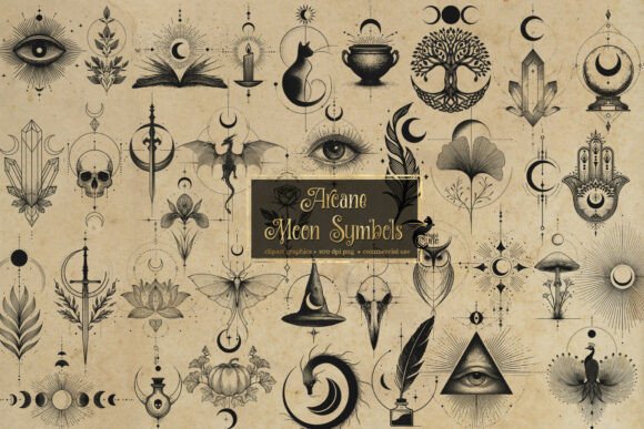 Download Arcane Moon Symbols PNG - Moon Collection