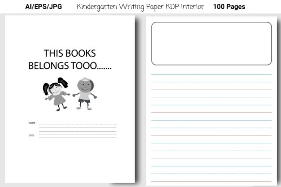 Download Kindergarten Writing Paper KDP Template - Template Collection