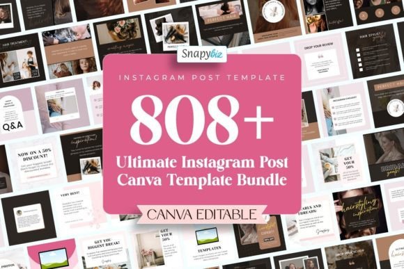 Download Instagram Post Canva Template Bundle - Template Collection