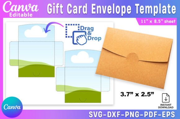 Download Gift Card Envelope Canva Template - Template Collection