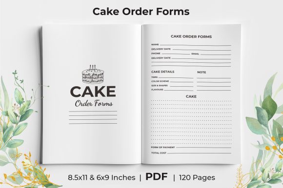 Download Cake Order Form KDP Template - Template Collection