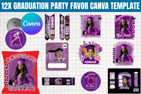 Download 12X Graduation Party Favor Template - Template Collection