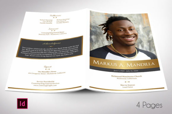 Download Kings Funeral Program Indesign Template - Template Collection